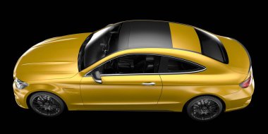 Spor araba arka planda izole edildi. 3d görüntüleme - illüstrasyon