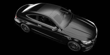 Spor araba arka planda izole edildi. 3d görüntüleme - illüstrasyon