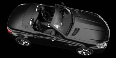 Spor araba arka planda izole edildi. 3d görüntüleme - illüstrasyon