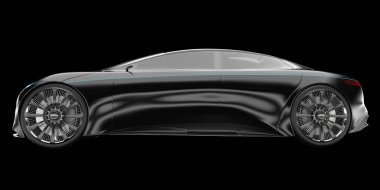 Spor araba arka planda izole edildi. 3d görüntüleme - illüstrasyon