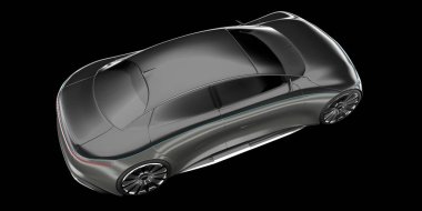 Spor araba arka planda izole edildi. 3d görüntüleme - illüstrasyon