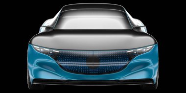 Spor araba arka planda izole edildi. 3d görüntüleme - illüstrasyon