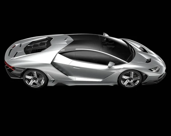 Fast Car Isolated Background Rendering Illustration — Photo