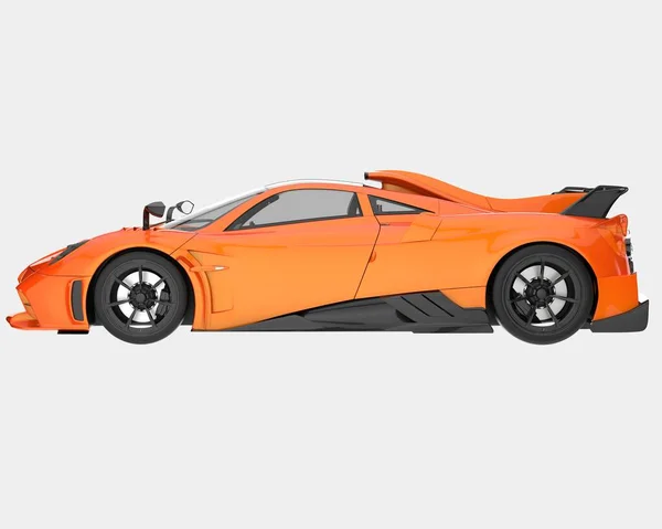 Sport car isolated on background. 3d rendering - illustration