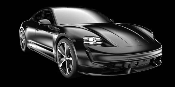 背景に隔離されたスポーツカー 3Dレンダリング イラスト — ストック写真
