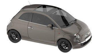 Arka planda izole edilmiş gerçekçi bir araba. 3d görüntüleme - illüstrasyon