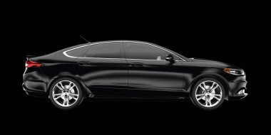 Modern araba arka planda izole edilmiş. 3d görüntüleme - illüstrasyon