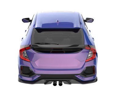 Modern araba arka planda izole edilmiş. 3d görüntüleme - illüstrasyon