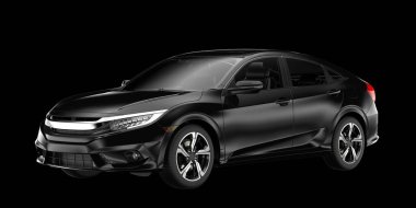 Modern araba arka planda izole edilmiş. 3d görüntüleme - illüstrasyon