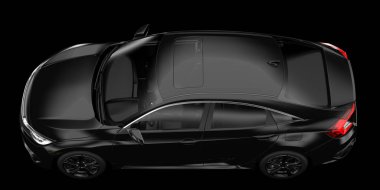 Modern araba arka planda izole edilmiş. 3d görüntüleme - illüstrasyon