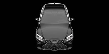 Modern araba arka planda izole edilmiş. 3d görüntüleme - illüstrasyon