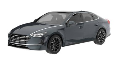 Modern araba arka planda izole edilmiş. 3d görüntüleme - illüstrasyon