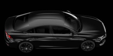 Modern araba arka planda izole edilmiş. 3d görüntüleme - illüstrasyon