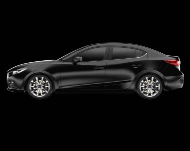 Modern araba arka planda izole edilmiş. 3d görüntüleme - illüstrasyon