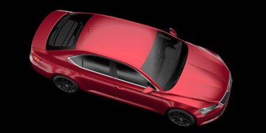 Modern araba arka planda izole edilmiş. 3d görüntüleme - illüstrasyon