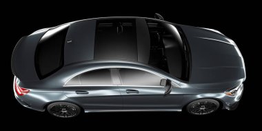 Modern araba arka planda izole edilmiş. 3d görüntüleme - illüstrasyon