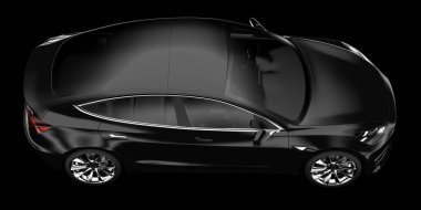 Modern araba arka planda izole edilmiş. 3d görüntüleme - illüstrasyon