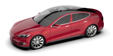 Modern araba arka planda izole edilmiş. 3d görüntüleme - illüstrasyon