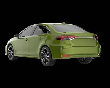 Modern araba arka planda izole edilmiş. 3d görüntüleme - illüstrasyon