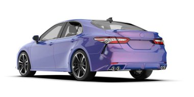 Modern araba arka planda izole edilmiş. 3d görüntüleme - illüstrasyon