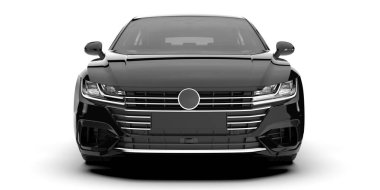 Modern araba arka planda izole edilmiş. 3d görüntüleme - illüstrasyon