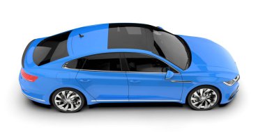 Modern araba arka planda izole edilmiş. 3d görüntüleme - illüstrasyon