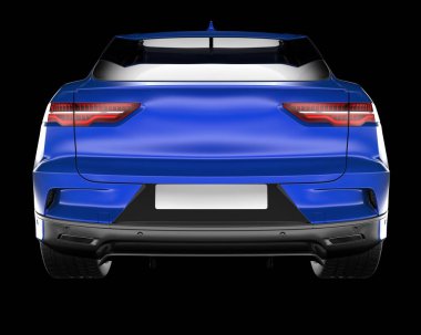 Arka planda izole edilmiş gerçekçi bir araba. 3d görüntüleme - illüstrasyon