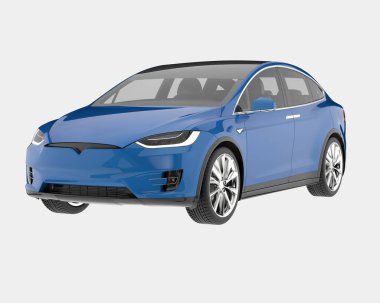 Modern araba arka planda izole edilmiş. 3d görüntüleme - illüstrasyon