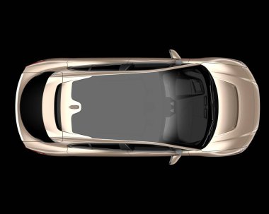 Modern araba arka planda izole edilmiş. 3d görüntüleme - illüstrasyon