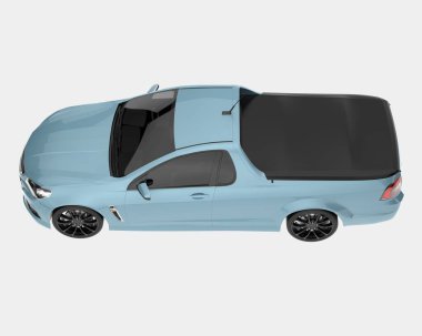 Modern araba arka planda izole edilmiş. 3d görüntüleme - illüstrasyon