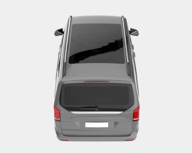 Arka planda elektrikli araba var. 3d görüntüleme - illüstrasyon