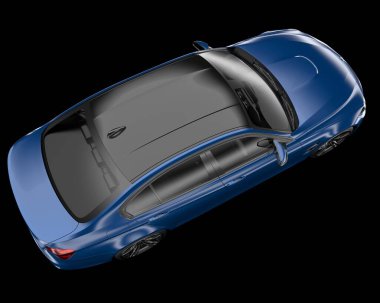 Arka planda elektrikli araba var. 3d görüntüleme - illüstrasyon