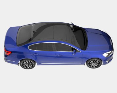 Arka planda elektrikli araba var. 3d görüntüleme - illüstrasyon