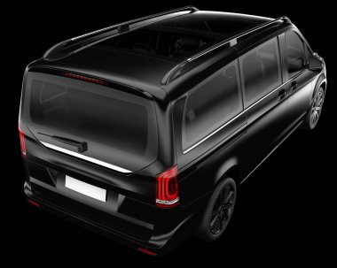 Modern araba arka planda izole edilmiş. 3d görüntüleme - illüstrasyon