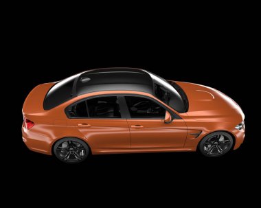 Modern araba arka planda izole edilmiş. 3d görüntüleme - illüstrasyon