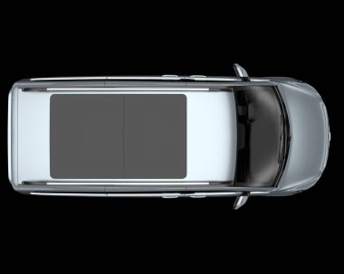 Modern araba arka planda izole edilmiş. 3d görüntüleme - illüstrasyon