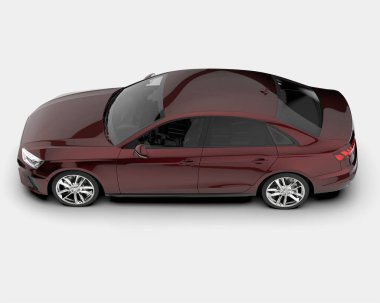 Modern araba arka planda izole edilmiş. 3d görüntüleme - illüstrasyon