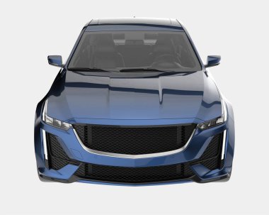 Modern araba arka planda izole edilmiş. 3d görüntüleme - illüstrasyon