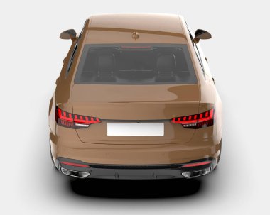 Modern araba arka planda izole edilmiş. 3d görüntüleme - illüstrasyon