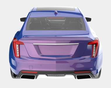 Modern araba arka planda izole edilmiş. 3d görüntüleme - illüstrasyon