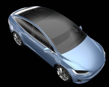 Modern araba arka planda izole edilmiş. 3d görüntüleme - illüstrasyon