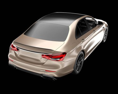 Modern araba arka planda izole edilmiş. 3d görüntüleme - illüstrasyon