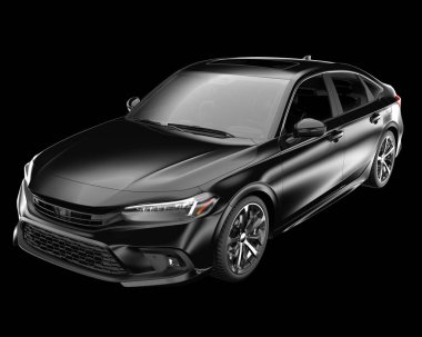 Modern araba arka planda izole edilmiş. 3d görüntüleme - illüstrasyon