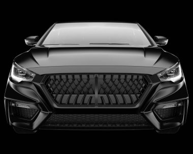 Modern araba arka planda izole edilmiş. 3d görüntüleme - illüstrasyon