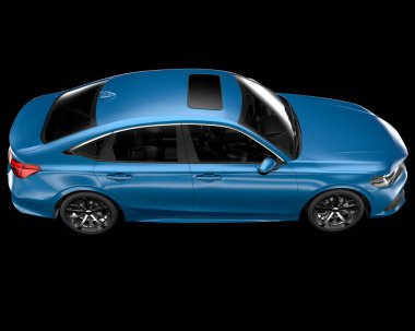 Modern araba arka planda izole edilmiş. 3d görüntüleme - illüstrasyon