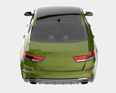 Modern araba arka planda izole edilmiş. 3d görüntüleme - illüstrasyon