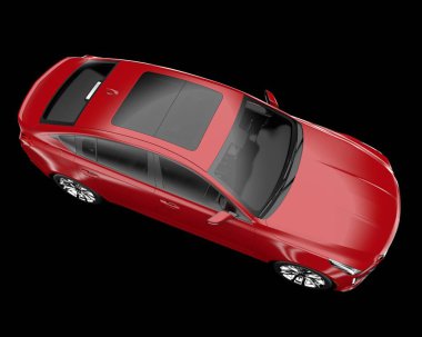 Modern araba arka planda izole edilmiş. 3d görüntüleme - illüstrasyon