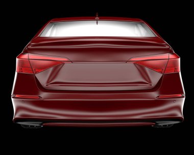 Modern araba arka planda izole edilmiş. 3d görüntüleme - illüstrasyon