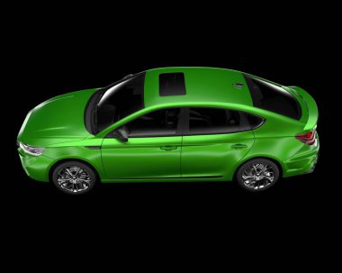 Modern araba arka planda izole edilmiş. 3d görüntüleme - illüstrasyon