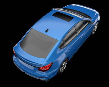 Modern araba arka planda izole edilmiş. 3d görüntüleme - illüstrasyon